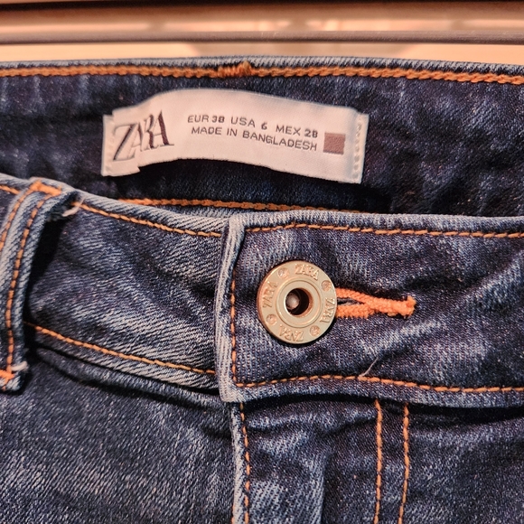 ZARA Set of 2 Mid Rise Skinny Stretch Jeans Size 6 - Picture 5 of 15